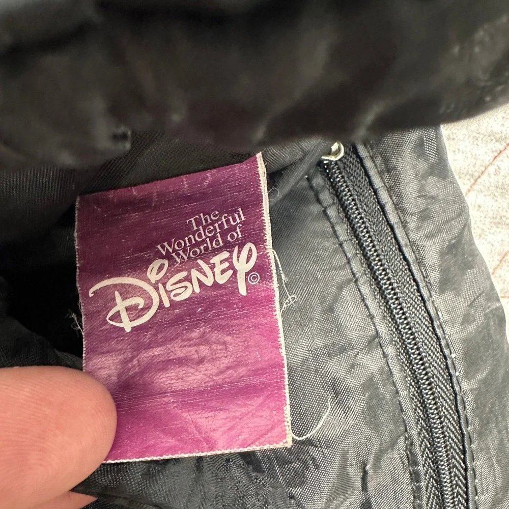 Disney Mini Backpack Black Tinker Bell Fairy Drawstring Nylon Bag